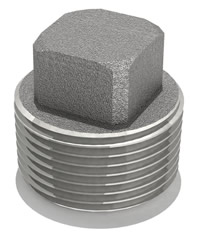 Threaded square head plug